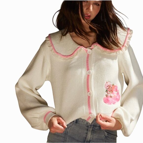 Dolls Kill x Care Bears x Strawberry Shortcake Cardigan M NWT - Picture 11 of 14